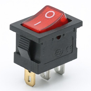 KCD1-101N Rocker Switch 3 Pins 2 Position ON/Off AC 6A/125V 10A/250V SPST Red LED Light Illuminated Boat Rocker Switch Toggle