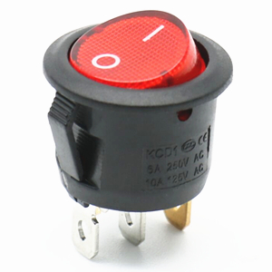 Neon Lighted round Rocker Switches On-Off SPST