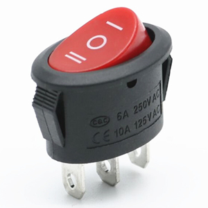 KCD6-103-2 Mini Ellipse Rocker Switch 25X16.5mm 3Pin ON OFF 6A 250VAC Power Button Switch With Light Electric Kettle Power Switch