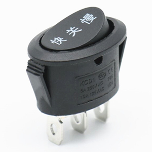 KCD6-103-2 Mini Ellipse Rocker Switch 25X16.5mm 3Pin ON OFF 6A 250VAC Power Button Switch With Light Electric Kettle Power Switch