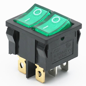 KCD5-201 Power Switch Rocker Push Button Snap Action Miniature Micro Switch 2 Button 4 Pin 6A 250V AC Rocker Switch