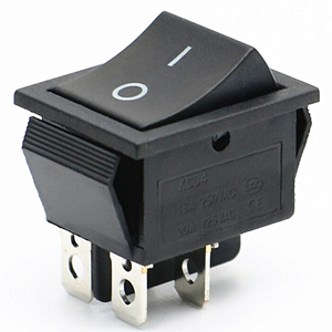 KCD4-201 Red Illuminated Square Rocker Switch On-Off