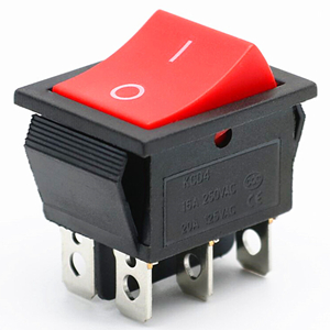 KCD4-202/3 ON OFF ON Rocker Switches 220V/12V LED Illuminated Light 6 Pins 20A 125VAC DPDT Double Pole 3 Position Switch