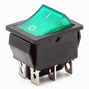 KCD4-202/3 ON OFF ON Rocker Switches 220V/12V LED Illuminated Light 6 Pins 20A 125VAC DPDT Double Pole 3 Position Switch