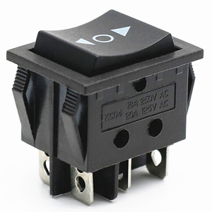 KCD4-202/3 ON OFF ON Rocker Switches 220V/12V LED Illuminated Light 6 Pins 20A 125VAC DPDT Double Pole 3 Position Switch