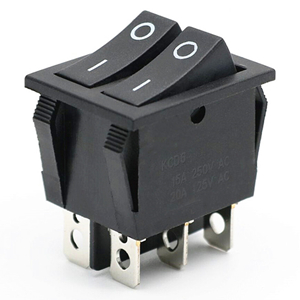 KCD4-202/3 - 2 6PIN 16A 250V 20A 125V Double Light Switch Rocker Switch LIGHTED ON-OFF KCD6 Boat Power Switch