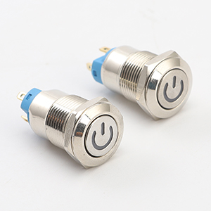 Waterproof Metal Push Button Light Switch With LED