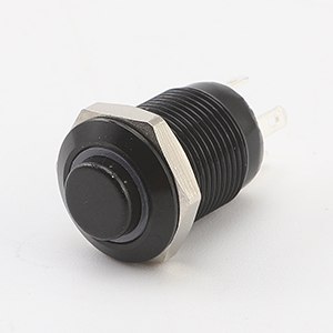 12MM self-locking ring-shaped oxide black normally open waterproof and rust-proof metal button ring power supply
