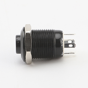 12MM self-locking ring-shaped oxide black normally open waterproof and rust-proof metal button ring power supply
