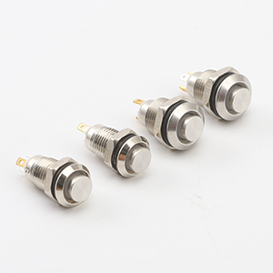 8mm metal button switch self-reset button high head self-locking switch two feet