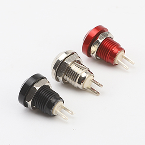10MM reset red black silver waterproof reset pin metal push button switch