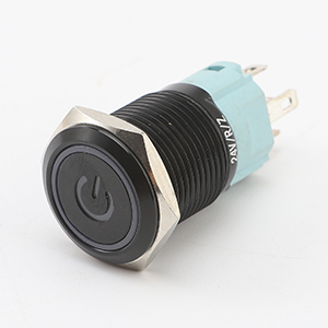 Metal Momentary Push Button Switch 3A/250V AC SPST 1NO Industrial Car Switch - Black Shell