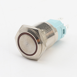 LED ring Waterproof Momentary Stainless Steel Metal Push Button Switch 250V 3A 1NO SPST