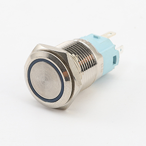 LED ring Waterproof Momentary Stainless Steel Metal Push Button Switch 250V 3A 1NO SPST