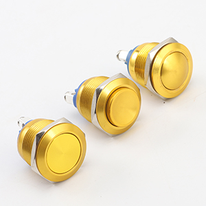 16mm Waterproof IP65 Metal Momentary Mushroom Head Push Button Switch Start Button 1NO ON Off Mouting Domed Screw Terminal 3A 250V Yello
