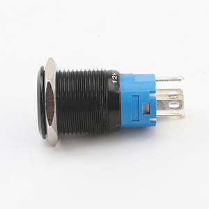 Latching Push Button Switch 12V Pushbutton Switch Blue LED 12 Volt Push Button Switch Metal Waterproof ON Off Switch 16mm