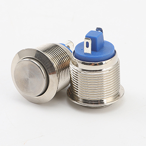 19mm Momentary Stainless Steel Metal Push Button Switch Waterproof Flat Top 12V 24V 36 DC