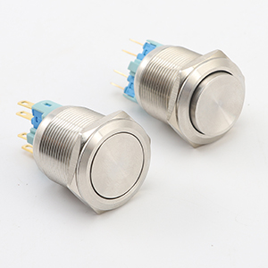 Push button switch 12 volt waterproof 22mm led metal push button switch